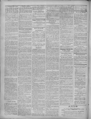 10/11/1919 - La Dépêche républicaine de Franche-Comté [Texte imprimé]
