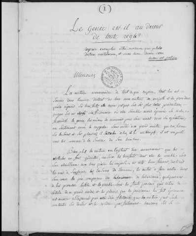 Ms Académie 47 - Trente-sixième volume : années 1787-1788. — Éloquence