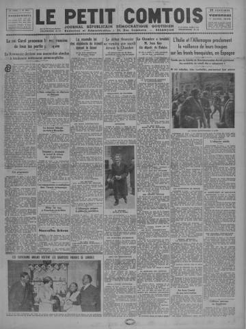 01/04/1938 - Le petit comtois [Texte imprimé] : journal républicain démocratique quotidien