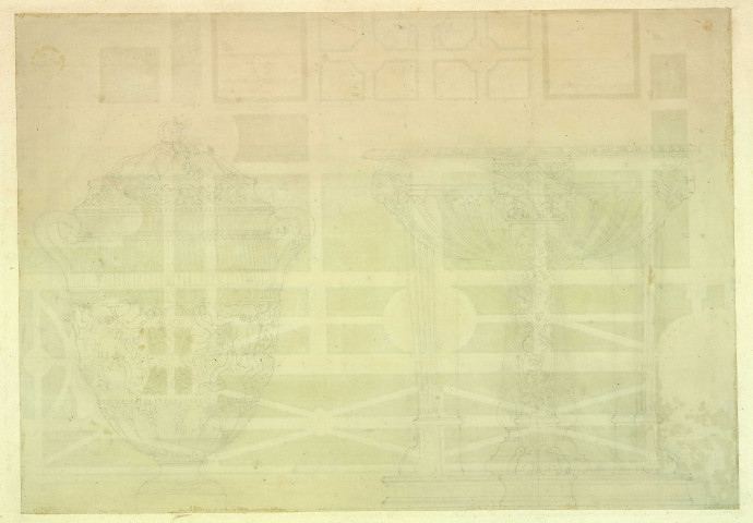 Plan d'une partie des jardins de la villa d'Este à Tivoli / Pierre-Adrien Pâris , [S.l.] : [P.-A. Pâris], [1700-1800]