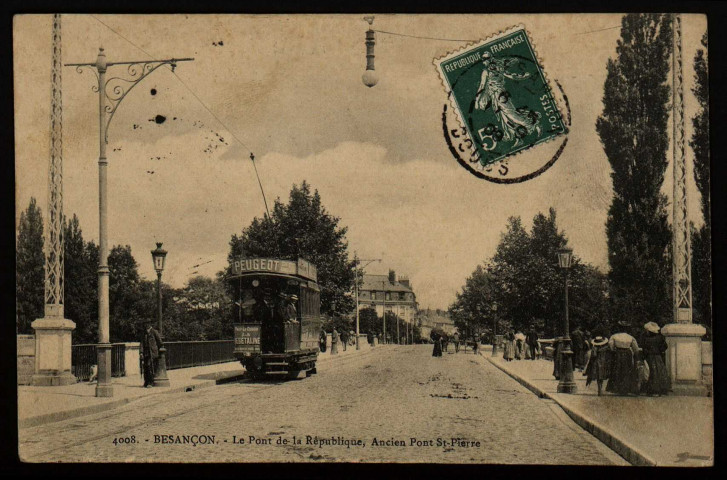 Besançon - Le pont de la République (ancien pont St-Pierre) [image fixe] , 1904-1914