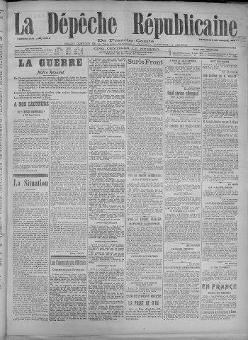 05/09/1917 - La Dépêche républicaine de Franche-Comté [Texte imprimé]