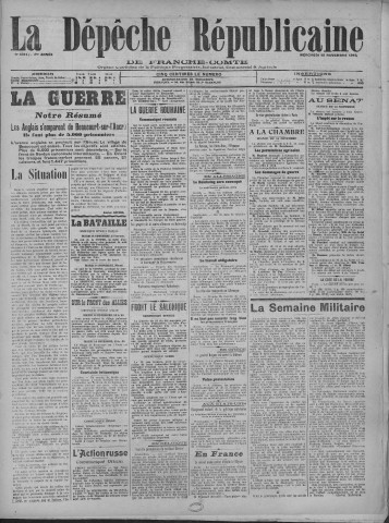 15/11/1916 - La Dépêche républicaine de Franche-Comté [Texte imprimé]