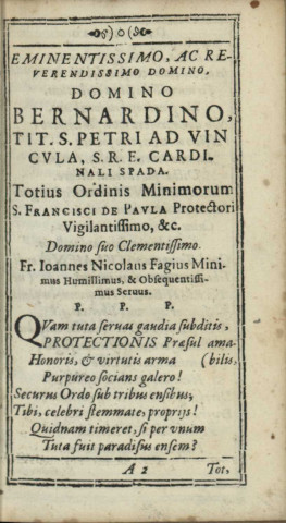 S. Maria Liberatrix. Causa nostrae laetitiae. Seu pacifica poësis, cantans officium parvum S. Mariae liberatricis. Auctore R. patre Joanne Nicolao Fagio minimo