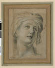 Tête de femme coiffée d'un turban