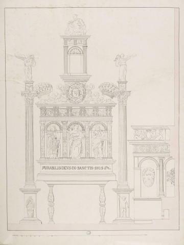 [Autel de la Chapelle d'Andelot, Eglise Saint-Hilaire à Pesmes] [estampe] / [Pierre Marnotte] , [S.l.] : [s.n.], [1797-1882]