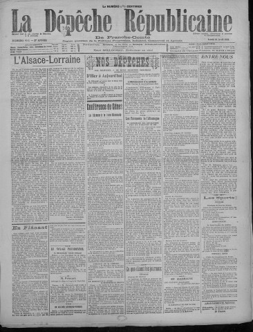 24/04/1922 - La Dépêche républicaine de Franche-Comté [Texte imprimé]