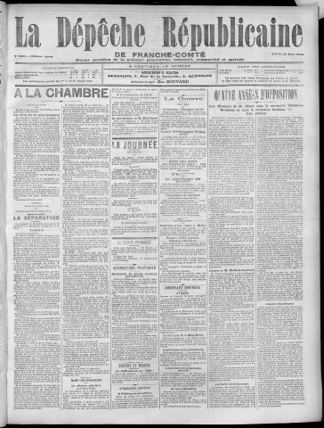 25/05/1905 - La Dépêche républicaine de Franche-Comté [Texte imprimé]