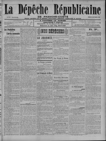 08/10/1907 - La Dépêche républicaine de Franche-Comté [Texte imprimé]
