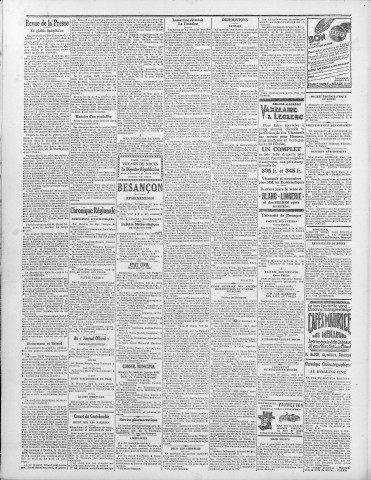 22/01/1933 - La Dépêche républicaine de Franche-Comté [Texte imprimé]