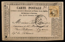 [Carte postale précurseur sans illustration] [image fixe] , Circa 1873
