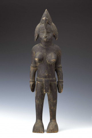 statue d’ancêtre Toukouho - sculpture Sénoufo, Côte d’Ivoirestatue de femme debout