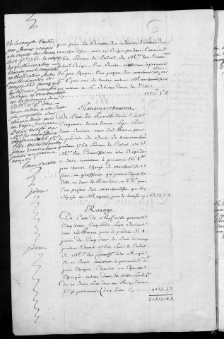Comptes de la Ville de Besançon, recettes et dépenses, Compte de Pierre François Garnier (1760)