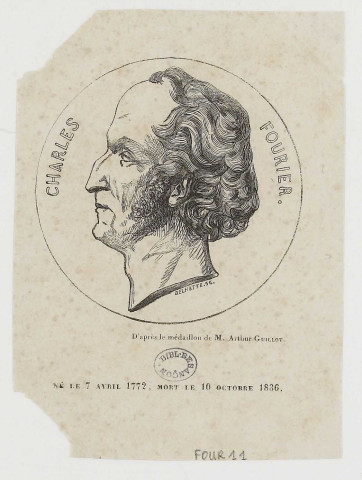 Charles Fourier [image fixe] / Belhatte. Sc , Paris : Imp. Ed. Rigo, 1820/1830