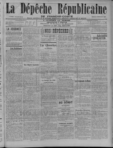 31/12/1907 - La Dépêche républicaine de Franche-Comté [Texte imprimé]