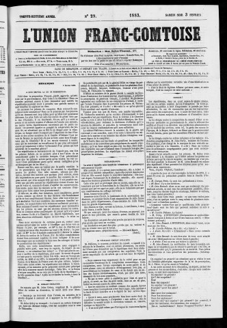 03/02/1883 - L'Union franc-comtoise [Texte imprimé]