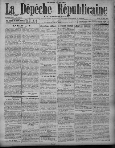 18/06/1928 - La Dépêche républicaine de Franche-Comté [Texte imprimé]