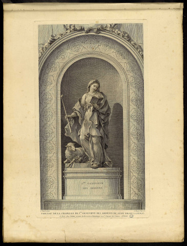 Ste Geneviève des Ardents [image fixe] / C. Natoire pinx ; St Fessard Sculp.1757 , A Paris chez l'auteur graveur du Roi et de sa bibliothèque rue St Thomas du Louvre APDR, 1757