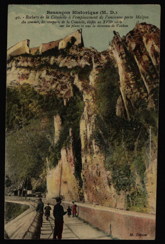 Rochers de la Citadelle à l'emplacement de l'ancienne porte Malpas [image fixe] , 1904/1915