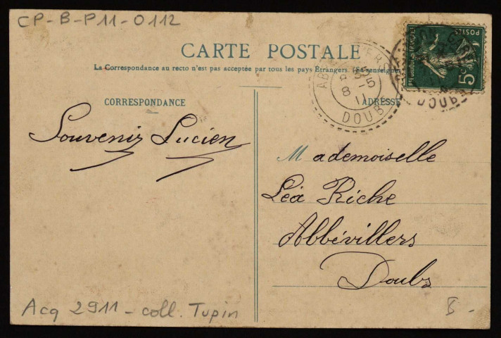 Meilleures amitiés de Besançon [image fixe] , Hautmont (Nord) : L. S. édit., 1904/1911