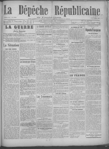 08/04/1918 - La Dépêche républicaine de Franche-Comté [Texte imprimé]
