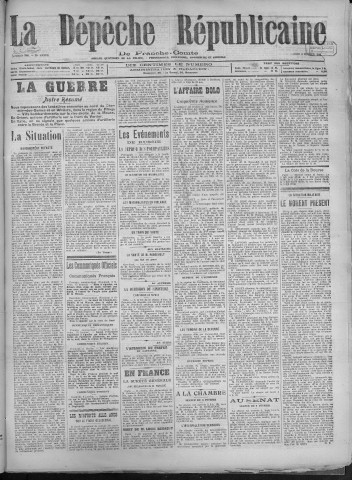 09/02/1918 - La Dépêche républicaine de Franche-Comté [Texte imprimé]