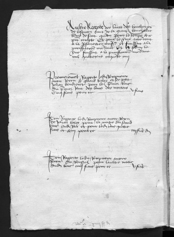 Comptes de la Ville de Besançon, recettes et dépenses, Compte de Guillaume Clerc (1er janvier 1456 - 1er janvier 1457)