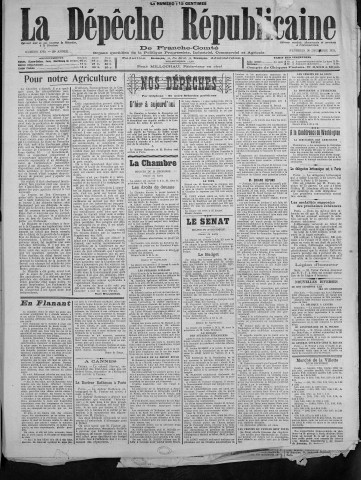 30/12/1921 - La Dépêche républicaine de Franche-Comté [Texte imprimé]