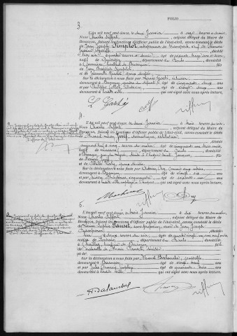 Registre des décès, 1912