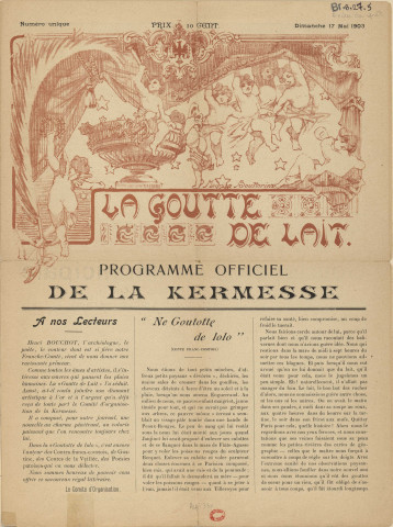 La goutte de lait : fêtes du 17 mai 1903 : programme du concert bal /