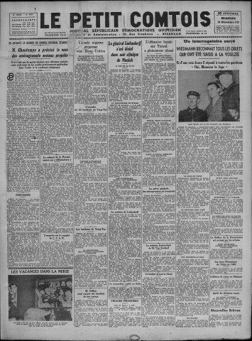 21/12/1937 - Le petit comtois [Texte imprimé] : journal républicain démocratique quotidien