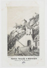 Porte taillée à Besançon (Percée par les Romains) [image fixe] / Berland, F.  ; Imp. A. Girod. : Impr. Girod, 1800/1899