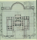 Plan des thermes de Dioclétien à Rome avec les constructions modernes qui y existent aujourd'hui (1811) / Pierre-Adrien Pâris , [S.l.] : [P.-A. Pâris], [1811]