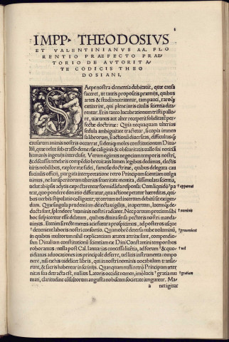 Codicis Theodosiani libri XVI. Quibus sunt ipsorum principum autoritate adjectae Novellae. Theodosii. Valentiniani. Martiani. Maioriani. Severi. Caii Institutionum lib. II. Julii Pauli rceptarum sententiarum lib. V. Gregoriani Codicis lib. V. Hermogeniani lib. I. Papiani tit. I. Hiis nos adjecimus ex vetustissimis bibliothecis, eo quod ad jus civile pertinerent, & alterius etiam responsa passim in Pandectis legerentur, L. Volusii Metiani lib. de asse. Julii Frontini lib. de controversiis limitum, cum Aggeni Urbici commentariis