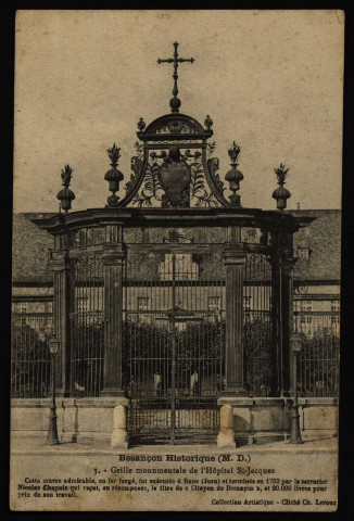Grille monumentale de l'Hôpital St-Jacques [image fixe] , 1904/1918