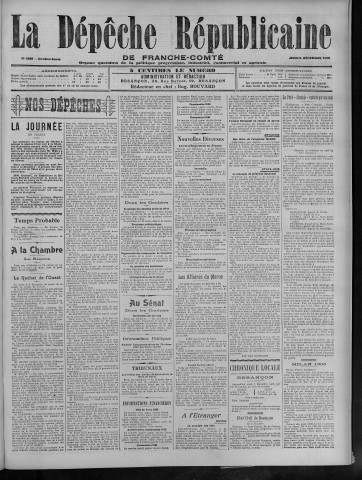 06/12/1906 - La Dépêche républicaine de Franche-Comté [Texte imprimé]