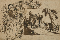 Feuille d'étude avec la Fuite en Egypte.