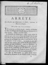 Arrêté du Directoire du département du Doubs, concernant les biens des émigrés. Du 23 mars 1792..