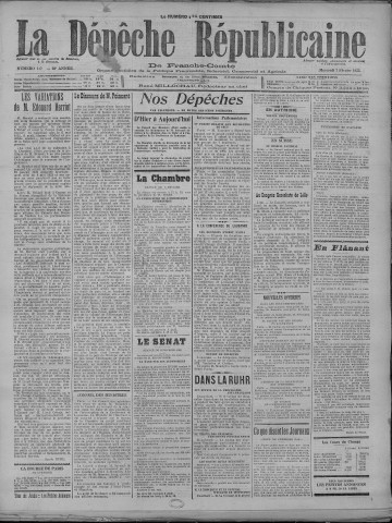 07/02/1923 - La Dépêche républicaine de Franche-Comté [Texte imprimé]