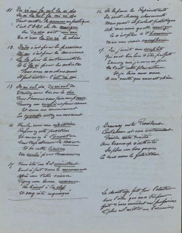 Chansonnette ; banquet de Sainte-Cécile.