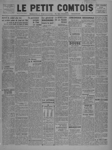 06/07/1943 - Le petit comtois [Texte imprimé] : journal républicain démocratique quotidien
