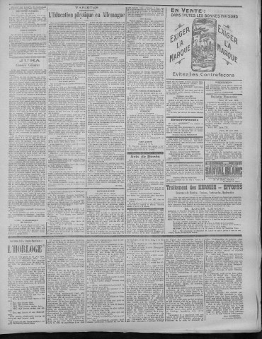 25/08/1921 - La Dépêche républicaine de Franche-Comté [Texte imprimé]
