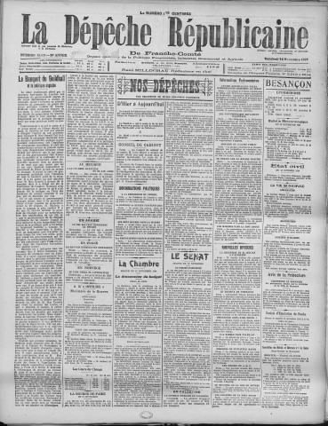 14/11/1924 - La Dépêche républicaine de Franche-Comté [Texte imprimé]