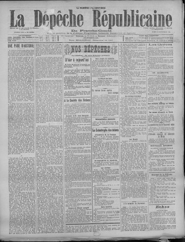 13/09/1921 - La Dépêche républicaine de Franche-Comté [Texte imprimé]
