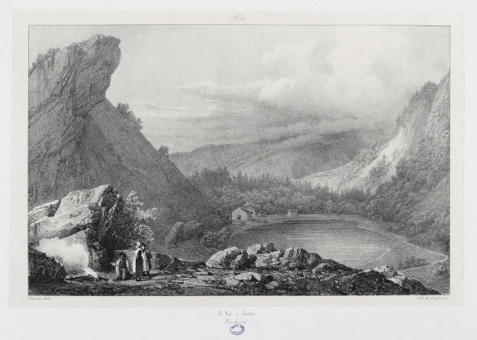 Le Lac d'Antre [estampe] : Franche-Comté / Villeneuve 1826, lith. de Engelmann , [S.l.] : [s.n.], 1826