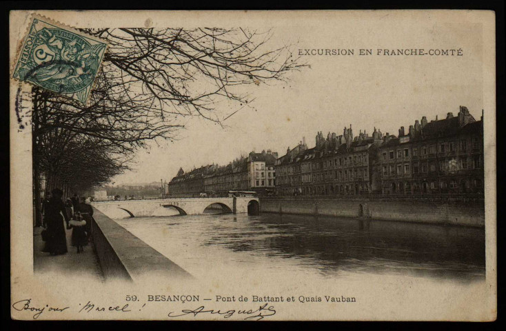 Besançon. Pont de Battant et Quais Vauban [image fixe] , Besançon : Teulet, éditeur, 1901/1907