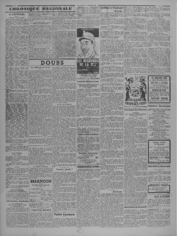 03/03/1938 - Le petit comtois [Texte imprimé] : journal républicain démocratique quotidien