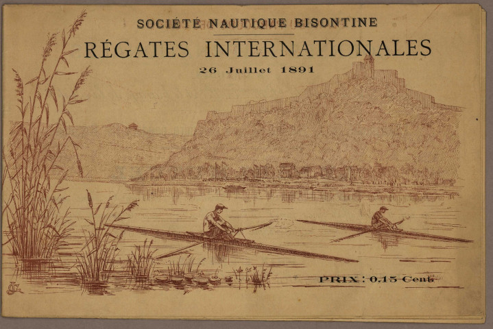 Programme officiel des régates internationales organisées par la SNB.