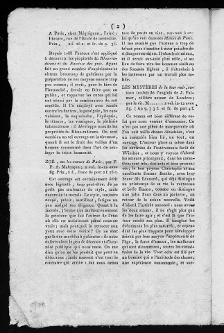 20/11/1798 - Le Nouvelliste littéraire [Texte imprimé]