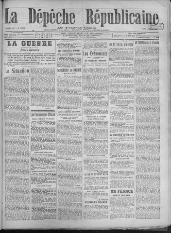 04/02/1918 - La Dépêche républicaine de Franche-Comté [Texte imprimé]